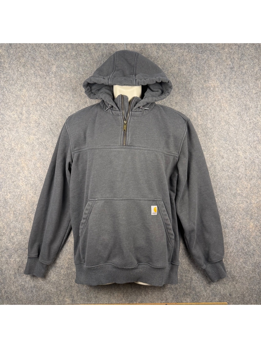 Carhartt Rain Defender Loose Fit 1/4 Zip Hoodie TS06176-M Gray Men Medium 925